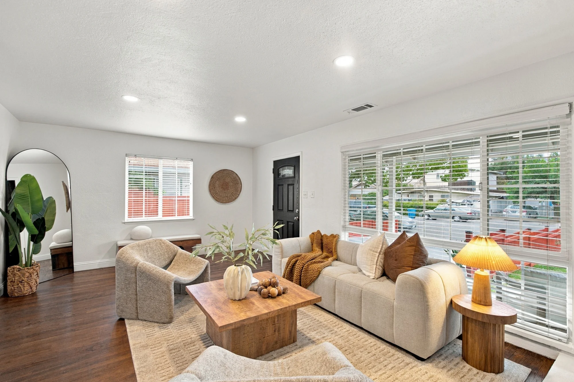 The home's light-filled living room